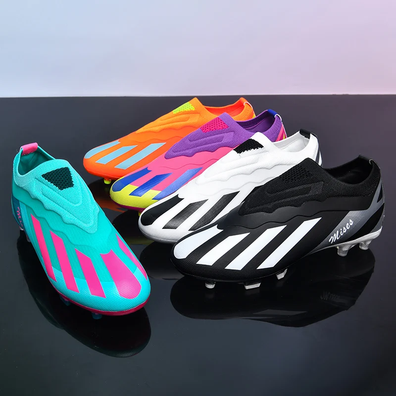 Outdoor Sport Court - ใหม่ผู้ชายรองเท้าฟุตบอลกลางแจ้ง Cleats รองเท้าฟุตบอล Spikes ยาว FG
