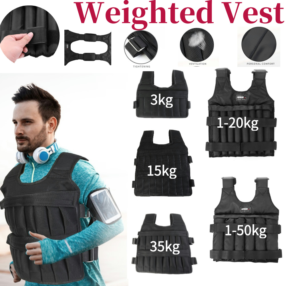 Outdoor Sport Jacket - เสื้อแจ็คเก็ตออกกำลังกายแบบปรับน้ำหนักได้ 3/15/35 กก. อุปกรณ์ออกกำลังกายสำหรับวิ่ง เทรนนิ่ง วิ่งจ๊อกกิ้ง