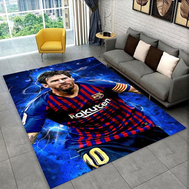 Outdoor Sport Area - พรมกันลื่นลายฟุตบอล Goat M-Messi สำหรับห้องนั่งเล่น ห้องนอน ห้องเด็กเล่น