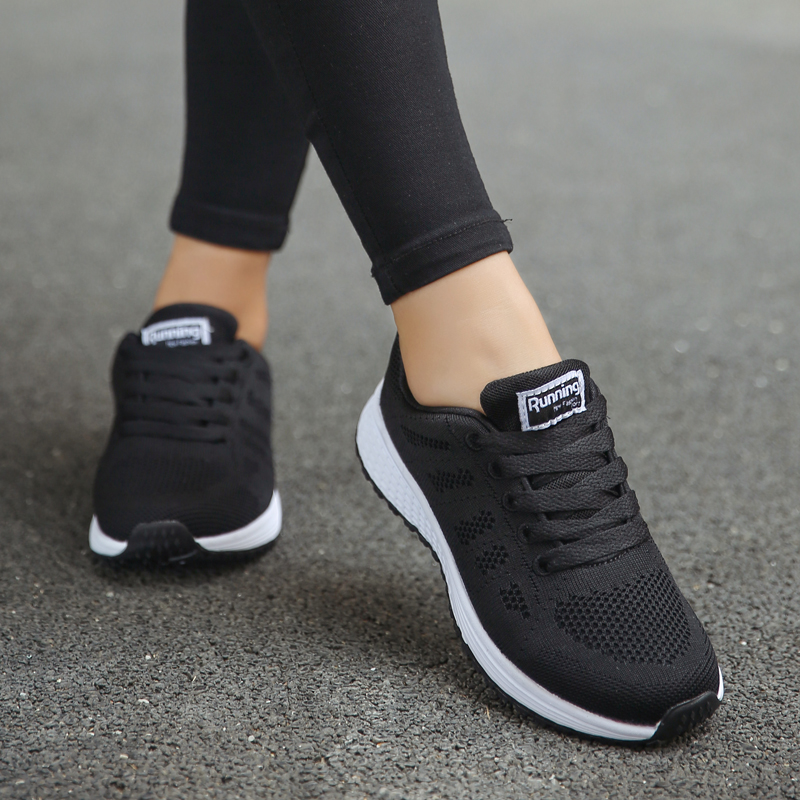 Outdoor Sport Court - 2023 รองเท้าผ้าใบฤดูร้อนกลางแจ้งหญิงเดิน Jogging Trainers สีดํากีฬารองเท้าผู้หญิง Air