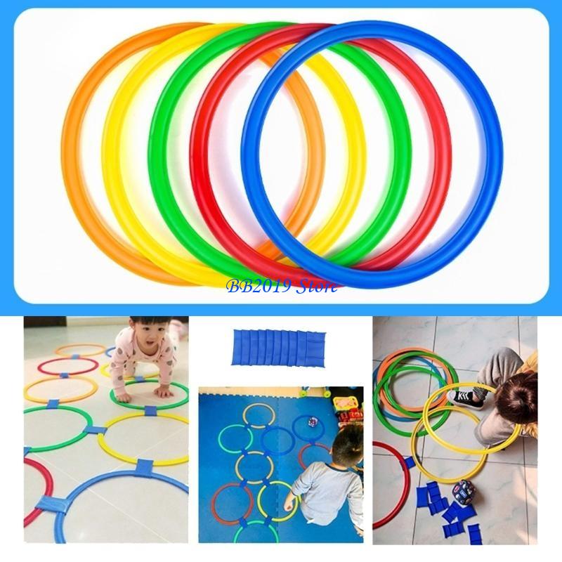 Indoor Sport And Outdoor Sports - Q0KB ห่วงกระโดดสีสันสดใสชุดของเล่นกีฬาในร่มเกมกีฬาทางกายภาพกิจกรรมครอบครัว