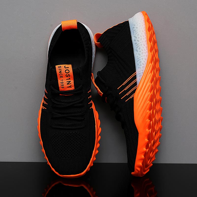 Outdoor Sport Climbing Uk - Plusขนาดน้ำหนักเบาAir Mesh Menกีฬารองเท้าผู้หญิงรองเท้าผ้าใบManสีส้มสีดำBreathableรองเท้าผู้ชายกีฬาgym D-436