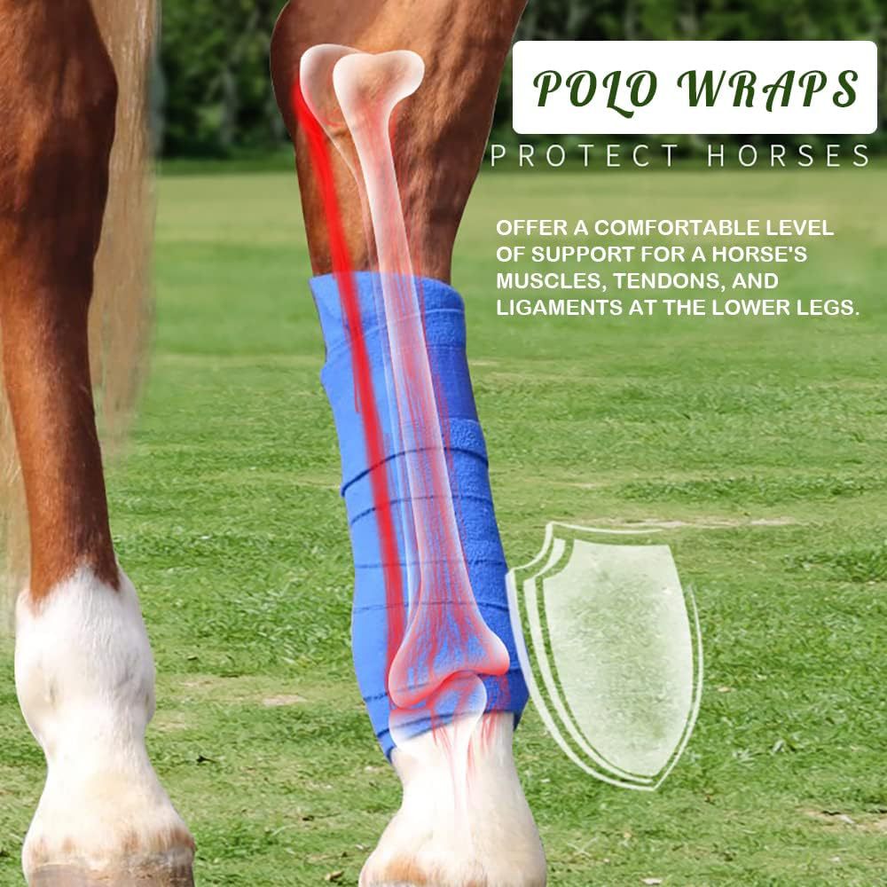 ชุดพันขาสำหรับม้า 4 ชิ้น รุ่นอ - Polo Wraps Fleece บทวิจารณ์และราคา